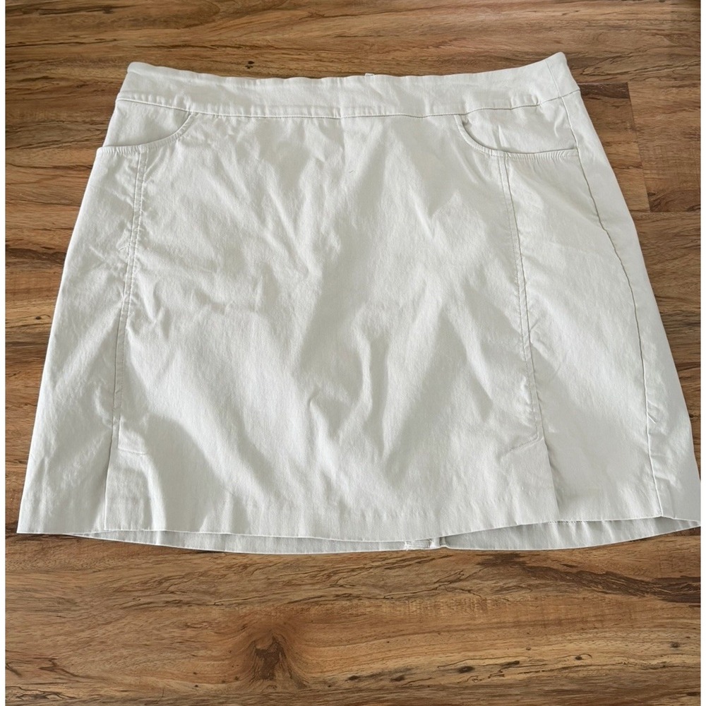 Tribal 22W Khaki Skort Flatten It Tummy Control Stretch Twill Golf‎ Tennis Plus